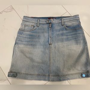 Denim mini skirt, 7 for all mankind, size 30, stretch denim, NWOT
